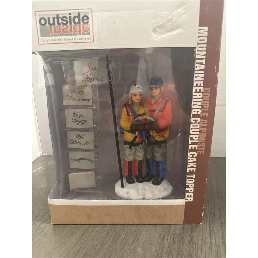 Unique Mountaineers Cake Topper Outside/inside Just Married, Non Voyage, & Other